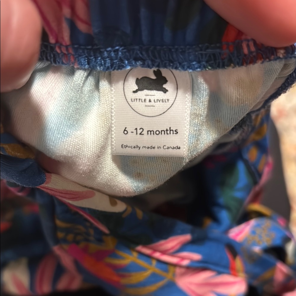 Little & lively Floral Blue and Pink Kids One Piece - Picture 4 of 4